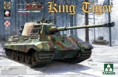 Takom 2073S 1/35 Alman Ağır Tankı Tiger II Zimmerit ve İç Detaylı Demonte Plastik Tank Maketi