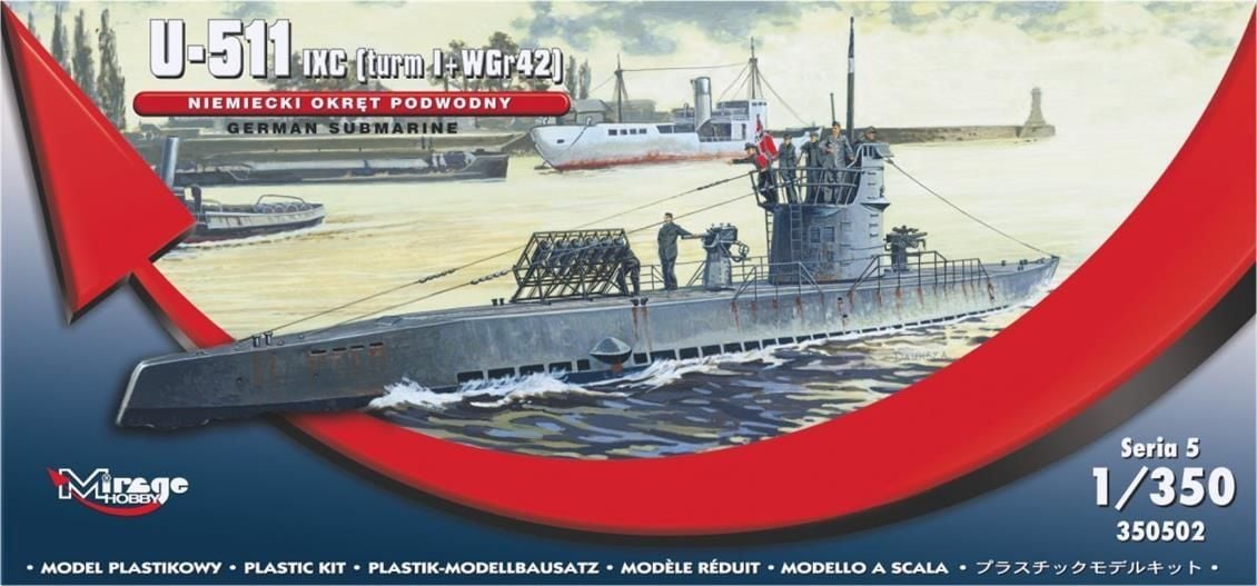 350502 1/350 GERMAN UBOOT U511 IX C turm I + WGr42