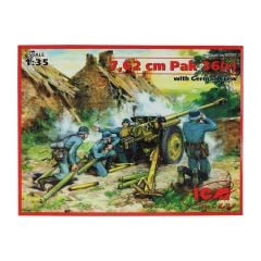 ICM 1/35 7,62 cm Pak 36 Top Maketi Figürlü