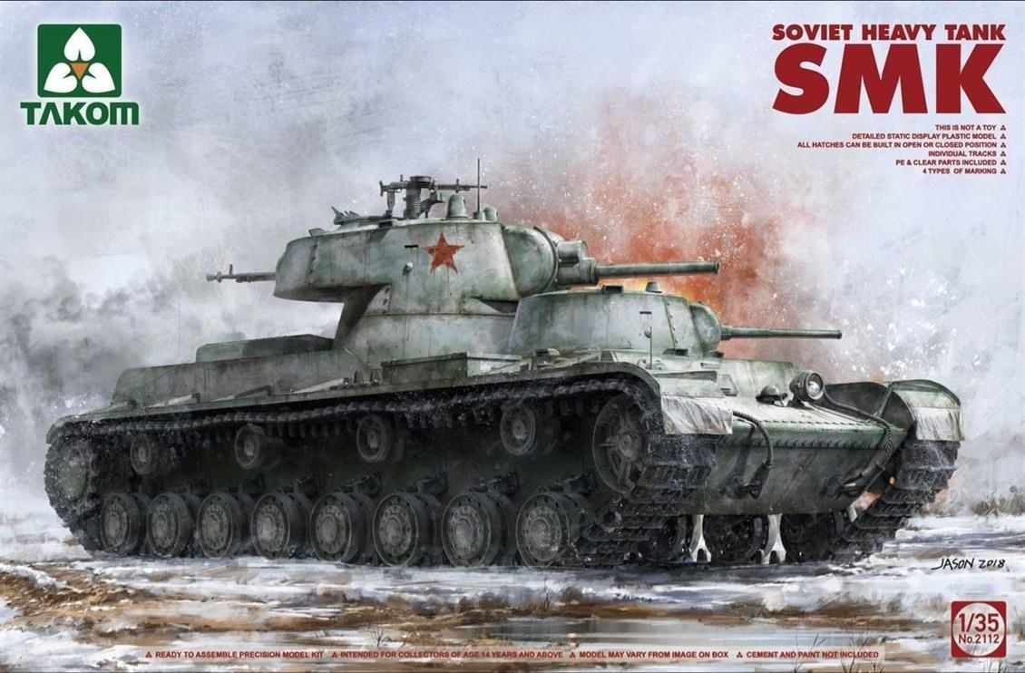 Takom 2112 1/35 Sovyet Ağır Tankı SMK Demonte Plastik Tank Maketi