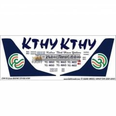 Babibi DAT01043 1/144 Kthy, Boeing 737-800, Dekal Çıkartma