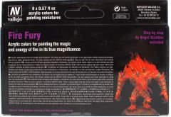 Vallejo 70243 6x17 ml. Fire Fury by Angel Giraldez, Model Color Serisi Model Boyası Seti