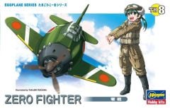 Hasegawa TH8 60118 Zero Fighter Savaş Uçağı (Eggplane Serisi) Plastik Model Kiti