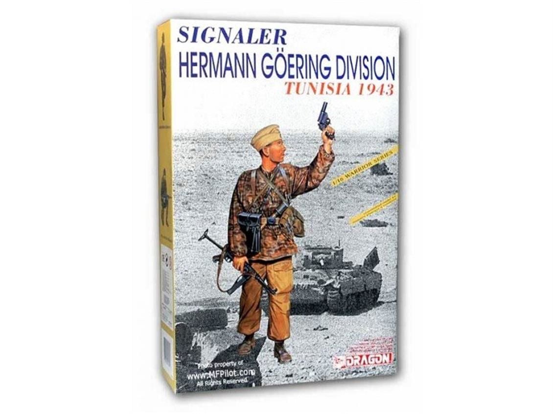 Dragon 1608 1/16 Ölçek Signaler Hermann Göring Tümeni (Tunus 1943) Asker Figürleri Plastik Model Kiti