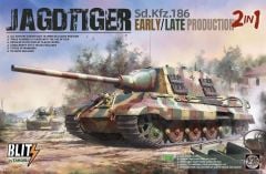 Takom 8001 1/35 Alman Tank Avcısı Jagdtiger İlk/Son Dönem Opsiyonlu Demonte Plastik Tank Maketi
