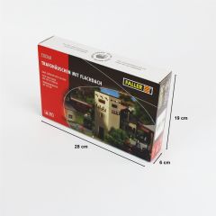 Faller 120268 1/87 Düz Çatılı Küçük Trafo Evi Demonte Plastik Maketi