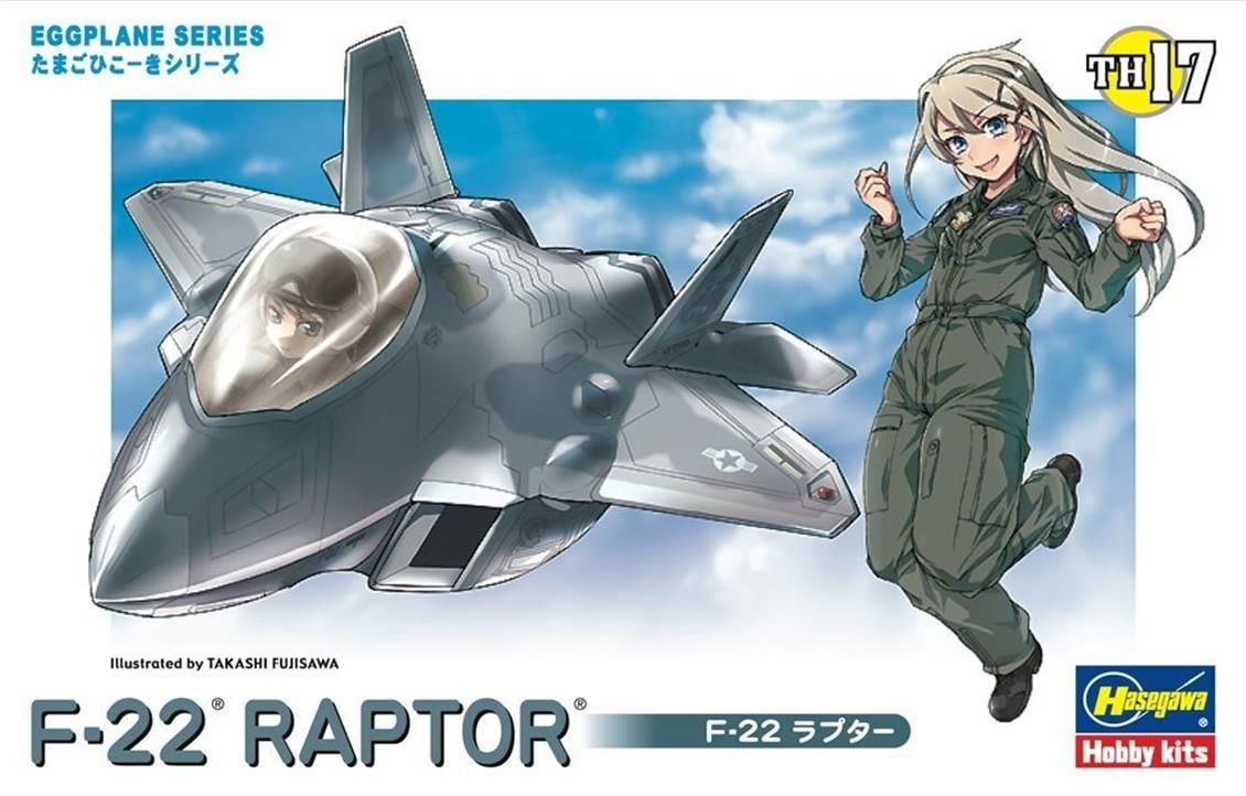 Hasegawa TH17 60127 F-22 Raptor Savaş Uçağı (Eggplane Serisi) Plastik Model Kiti
