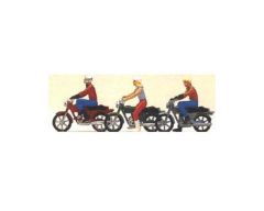 Preiser 10126 1/87 Ölçek motorsiklet sürücüleri Figürleri