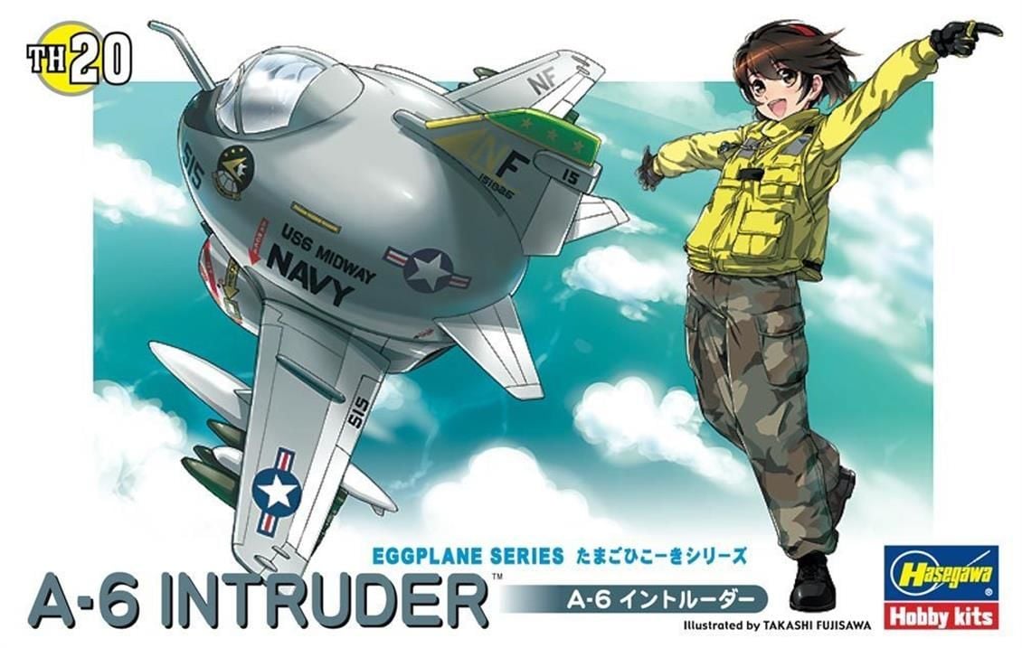 Hasegawa TH20 60130 A-6 Intruder Savaş Uçağı (Eggplane Serisi) Plastik Model Kiti