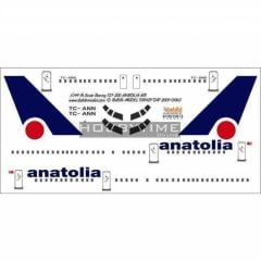 Babibi DAT01065 1/144 Air Anatolia, Boeing 757-200, Dekal Çıkartma