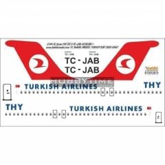 Babibi DAT01067 1/144 Thy, DC-9, TC-JAB, Dekal Çıkartma