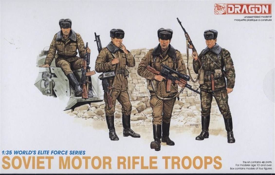 Dragon 3008 1/35 Ölçek Sovyet Motorize Piyade Birlikleri Asker Figürleri Plastik Model Kiti