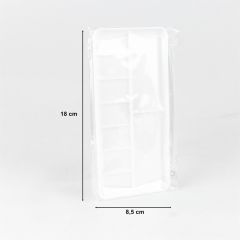 Vallejo HS121 Dikdörtgen Hazneli Plastik Boya Paleti, 18x8,5 cm.