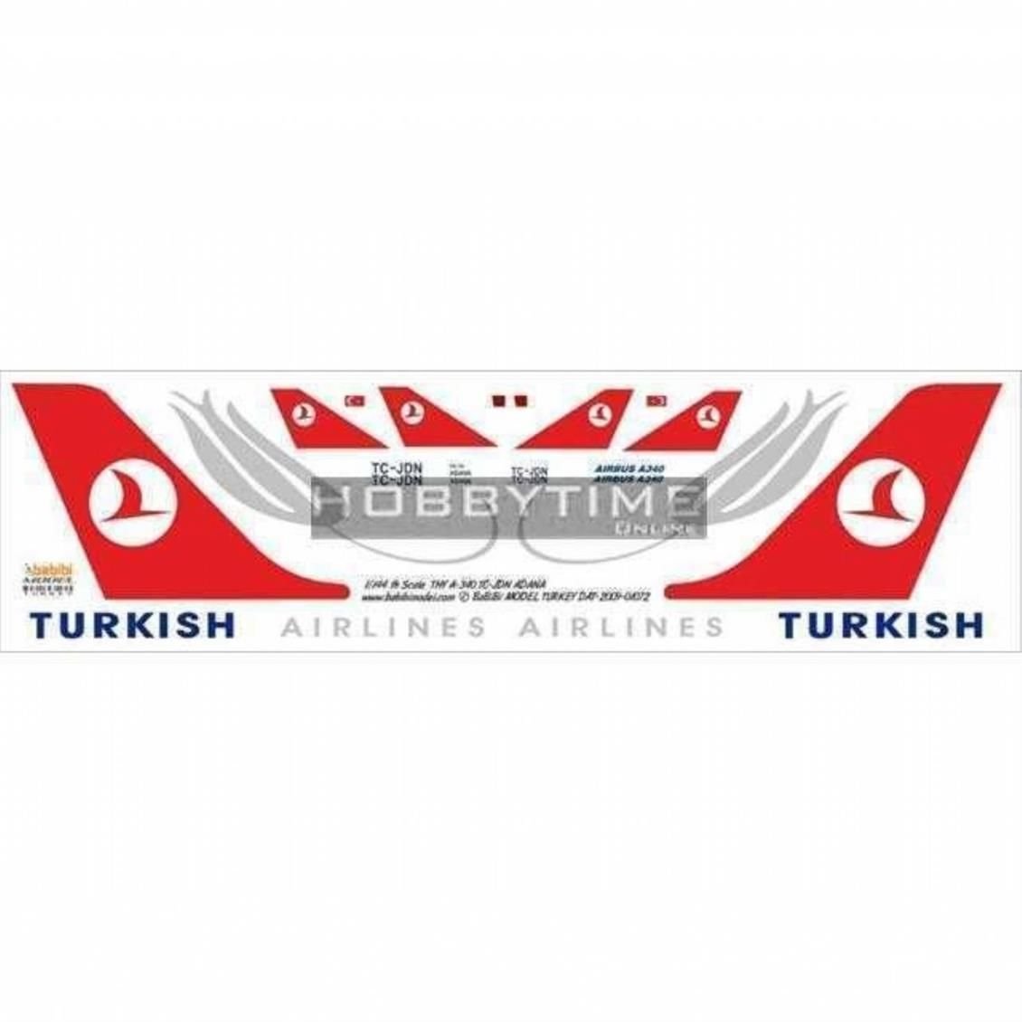 Babibi DAT01072 1/144 Thy, Airbus A340, Adana, Dekal Çıkartma