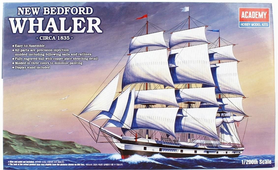 Academy 14204 1/200 New Bedford Whaler Yelkenli Gemisi Demonte Plastik Maketi