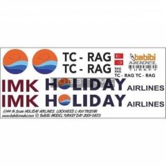 Babibi DAT01073 1/144 Holiday Airlines, Lockheed L-1011, TR, Dekal Çıkartma