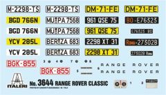 Italeri 3644S 1/24 Range Rover Klasik Jeep Demonte Plastik Maketi