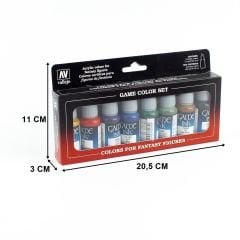 Vallejo 72296 8x17 ml. Game Inks, Game Color Serisi Model Boyası Seti