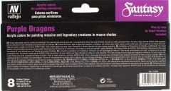 Vallejo 72305 8x17 ml. Purple Dragons by Angel Giraldez, Game Color Serisi Model Boyası Seti