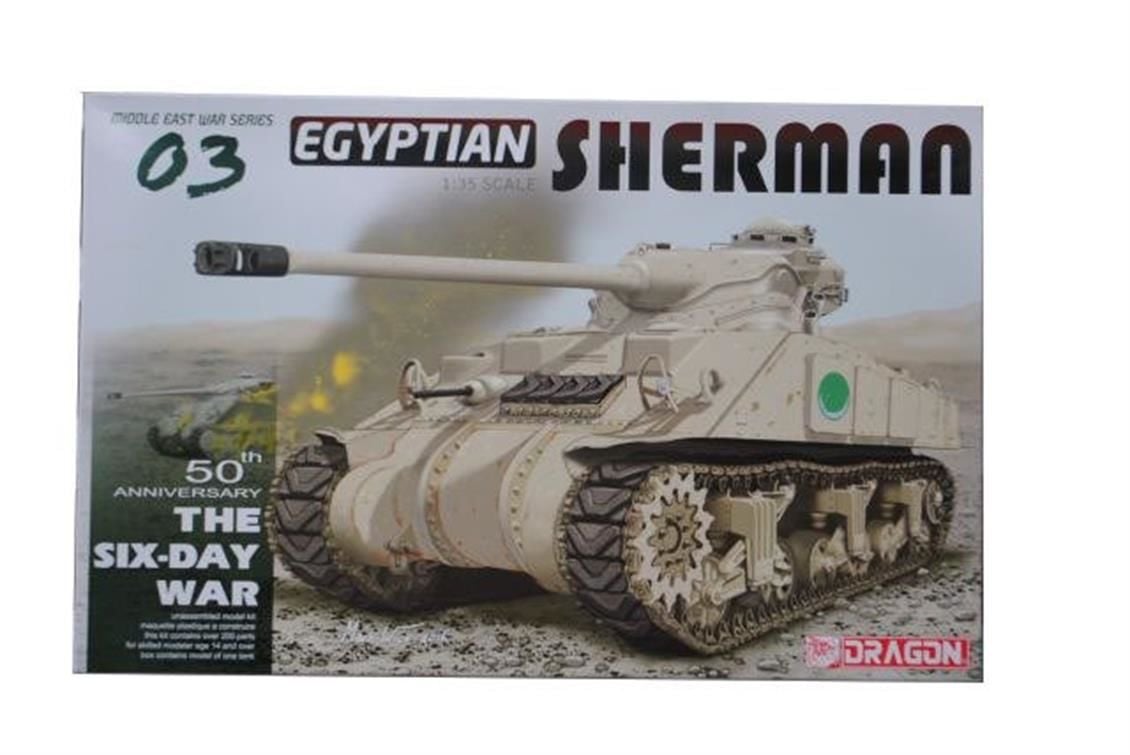 Dragon 3570 1/35 Ölçek Mısır Sherman Tank  Plastik Model Kiti