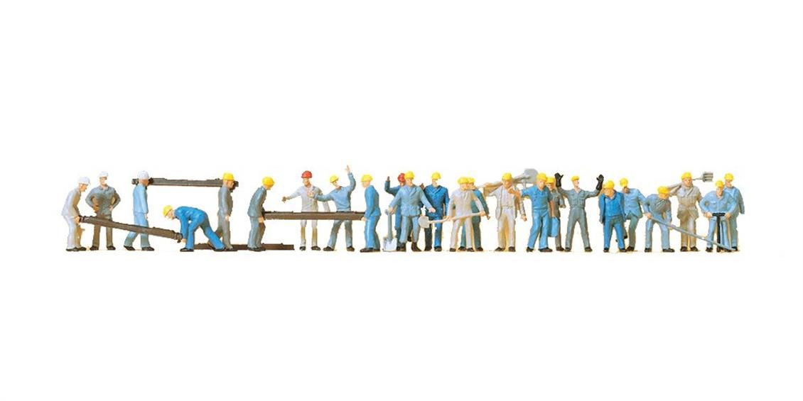 Preiser 14403 1/87 Ölçek gleisbauarbeiter. 24 figuren Figürleri