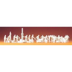Preiser 16348 1/87 Ölçek eşya yükleyen insanlar - boyasız 21 ade Figürleri