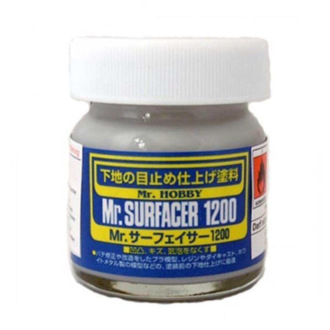 Gunze SF286 40 ml. Mr.Surfacer 1200, Gri Astar Maket Boyası