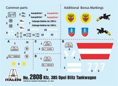 Italeri 2808S 1/48 Opel Blitz Tankwagen Kfz. 385 Askeri Tanker Demonte Plastik Maketi