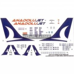 Babibi DAT01111 1/200 Anadolu Jet, Boeing 737-800, Dekal Çıkartma