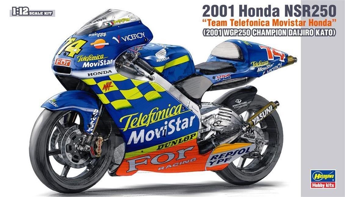 Hasegawa BK2 21502 1/12 Ölçek Honda NSR250 2001 Motosiklet Plastik Model Kiti