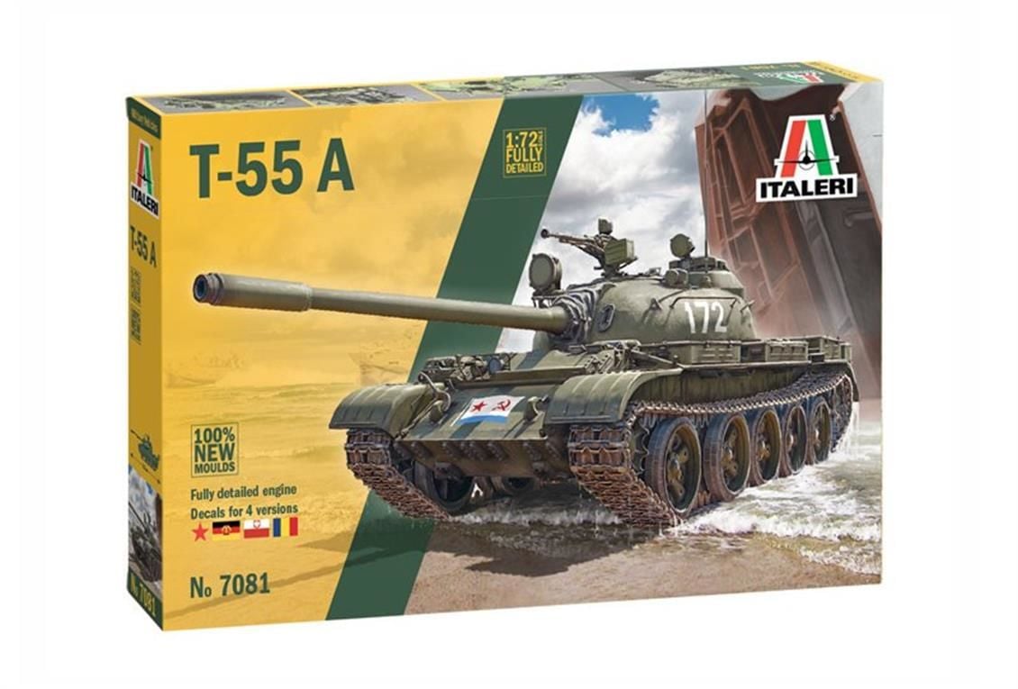 Italeri 7081S 1/72 T-55 Ana Muhabere Tank Demonte Plastik Maketi