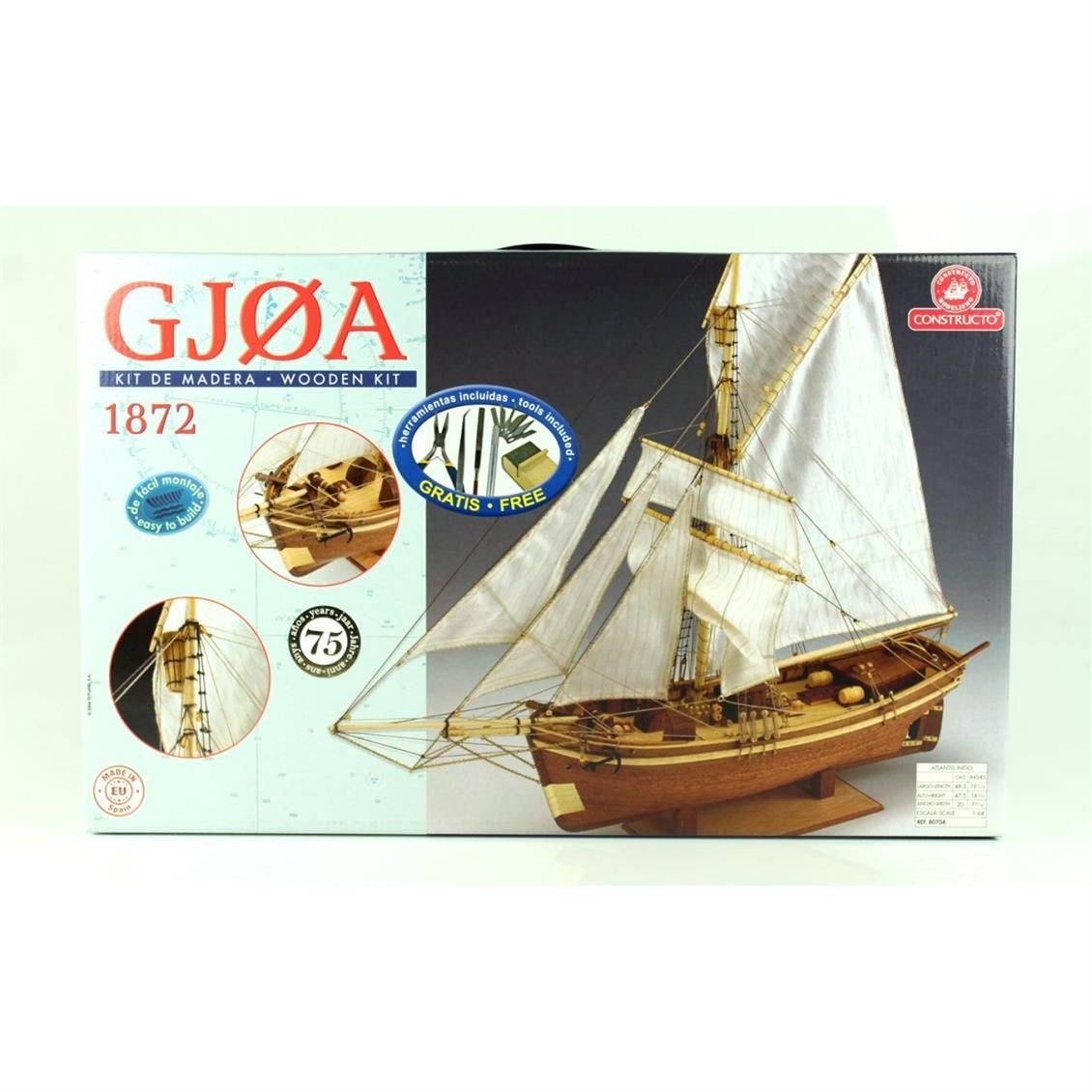 80704 1/64 GJOA - AHŞAP TEKNE KİTİ