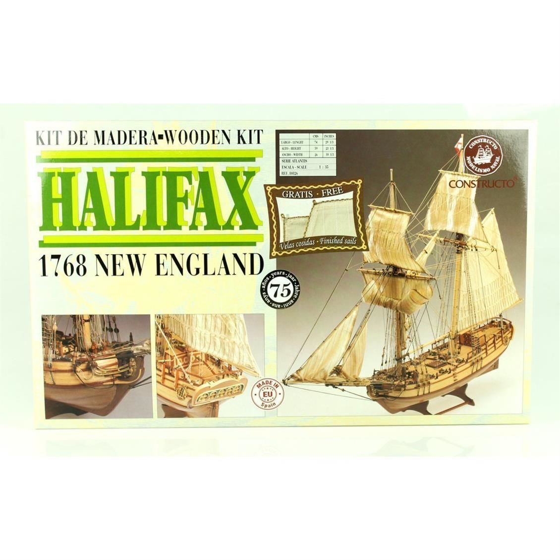 80826 1/35 HALIFAX - AHŞAP TEKNE KİTİ