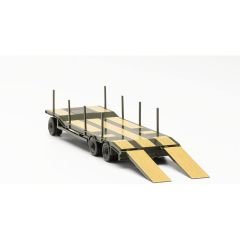 Herpa 746960 1/87 Ölçek Goldhofer TU3, 3 Akslı Low Bed Römork, Sergilemeye Hazır Model Araç