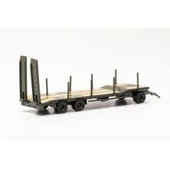 Herpa 746960 1/87 Ölçek Goldhofer TU3, 3 Akslı Low Bed Römork, Sergilemeye Hazır Model Araç