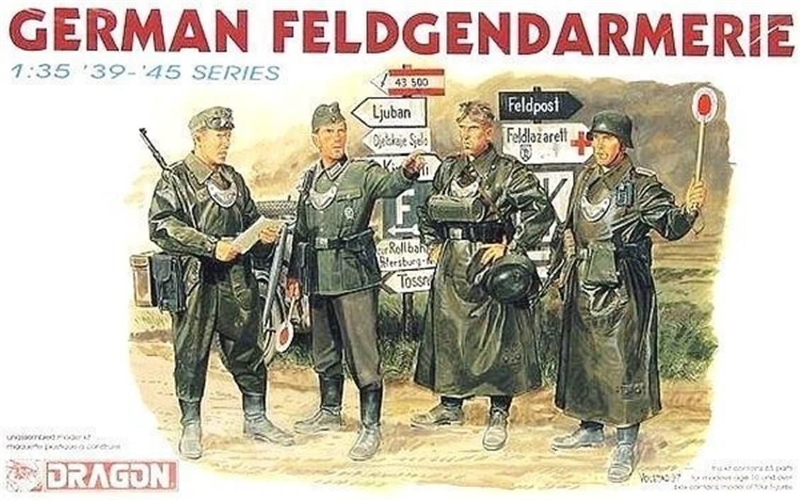 Dragon 6061 1/35 Ölçek Alman Jandarması (1939-1945) Asker Figürleri Plastik Model Kiti