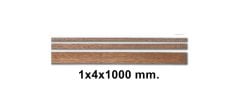 80142 AHSAP CITA- DARK BROWN SAPELLY-1X4X1000 MM-10 ADET