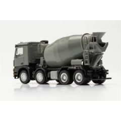 Herpa 316187 1/87 Ölçek Mercedes-Benz Arocs M Beton Mikseri, Gri/Sarı, Sergilemeye Hazır Model Araç