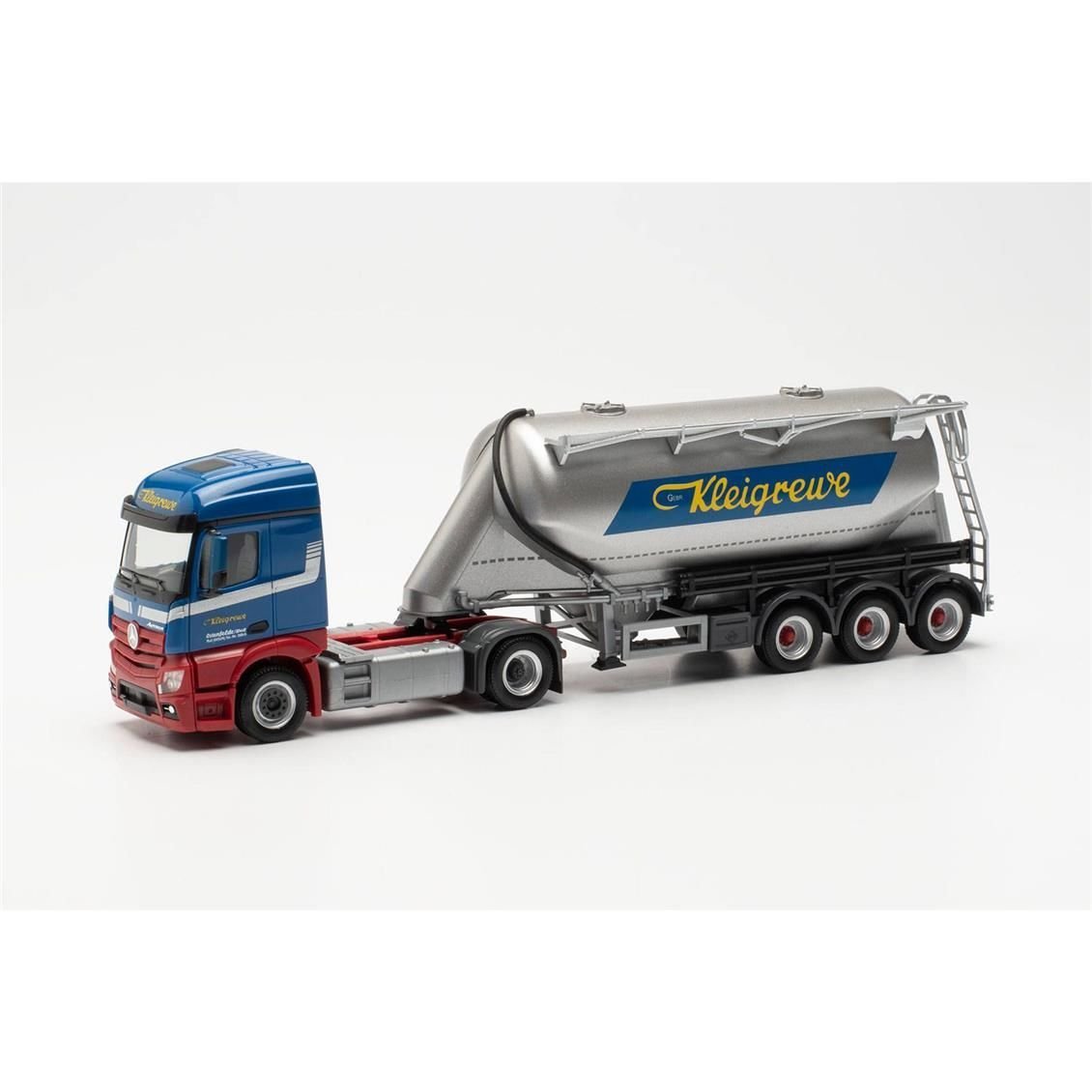 Herpa 316132 1/87 Ölçek Mercedes-Benz Actros 2.3 Silo Dorseli TIR (Kleigrewe), Sergilemeye Hazır Model Araç