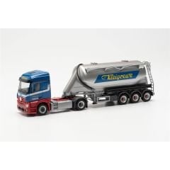 Herpa 316132 1/87 Ölçek Mercedes-Benz Actros 2.3 Silo Dorseli TIR (Kleigrewe), Sergilemeye Hazır Model Araç