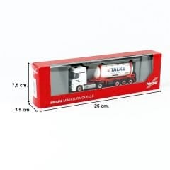 Herpa 316002 1/87 Ölçek Mercedes-Benz Actros, Tanker Konteynerli TIR (Talke), Sergilemeye Hazır Model Araç