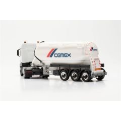 Herpa 315975 1/87 Ölçek Mercedes-Benz Actros, Çimento Silo Dorseli TIR (Cemex), Sergilemeye Hazır Model Araç