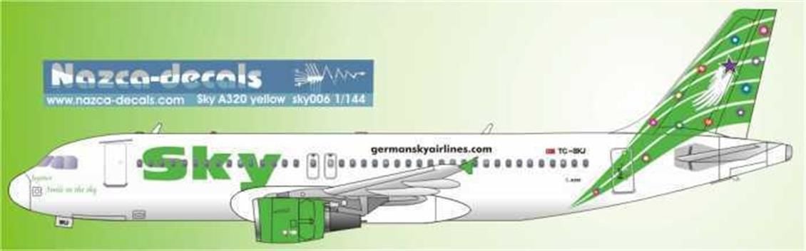 SKY007 1/144 SKY A320 GREEN