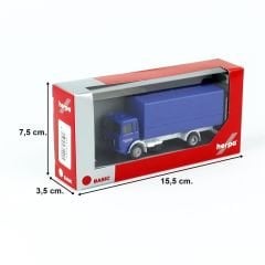 Herpa 310925 1/87 Ölçek MAN F8 Planen-LKW (THW) Kamyon, Sergilemeye Hazır Model Araç