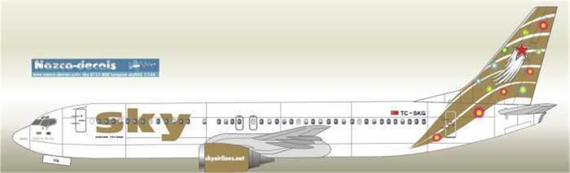 SKY010 1/144 SKY B737-400 GOLD WİTH LASER PRİNTED