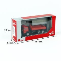 Herpa 097178 1/87 Ölçek Magirus Damperli İtfaiye Kamyonu, Sergilemeye Hazır Model Araç
