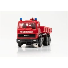 Herpa 097178 1/87 Ölçek Magirus Damperli İtfaiye Kamyonu, Sergilemeye Hazır Model Araç