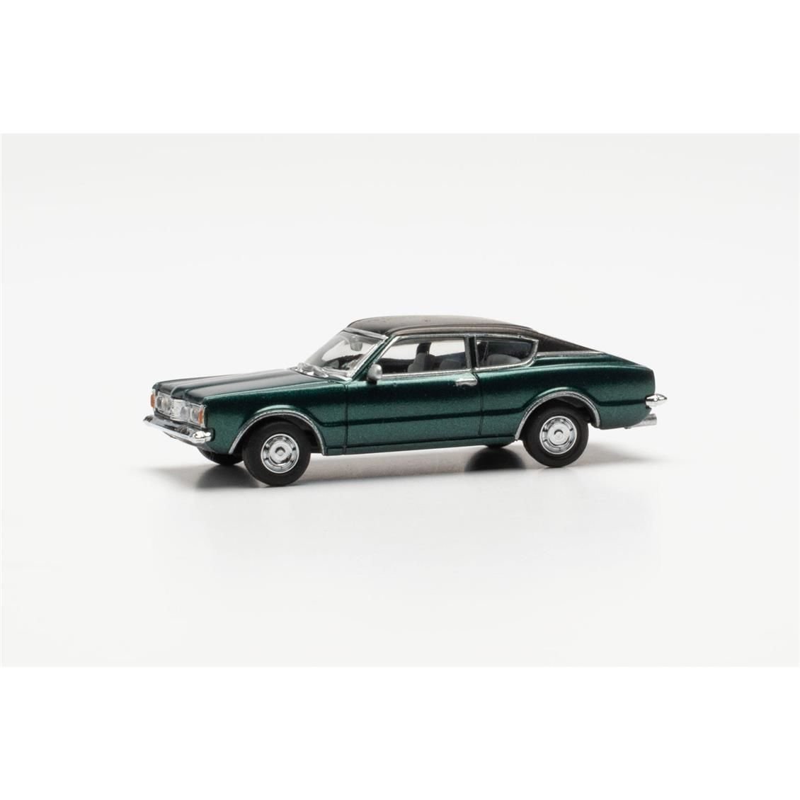 Herpa 033398-002 1/87 Ölçek Ford Taunus Coupe, Koyu Yeşil Metalik, Sergilemeye Hazır Model Araç