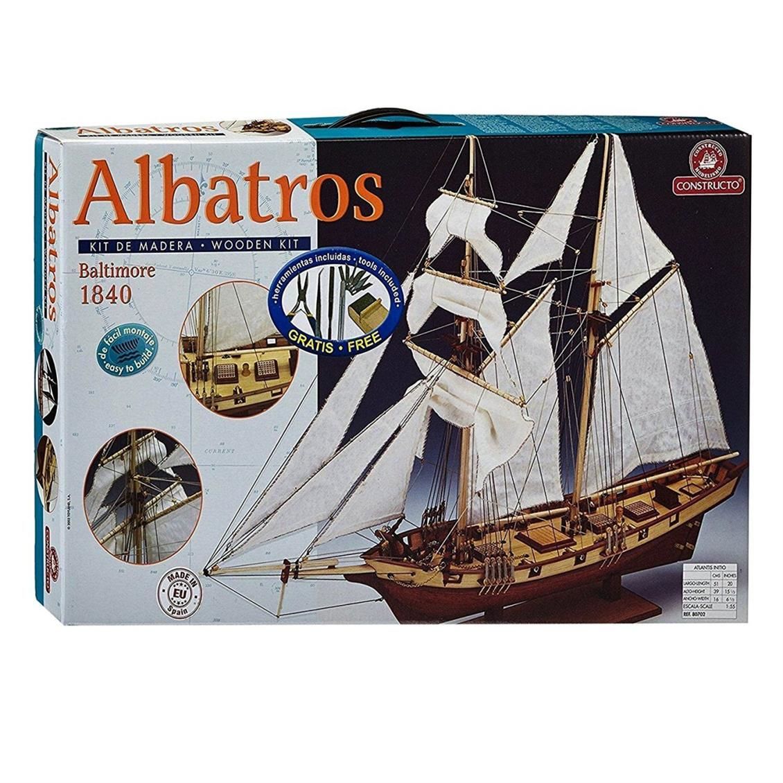 80702 1/55 ALBATROS - AHŞAP TEKNE KİTİ