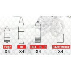 AFV Club AF35074 1/35 FH18M Mühimmat Seti, 16 Adet, Prinç Detay Seti